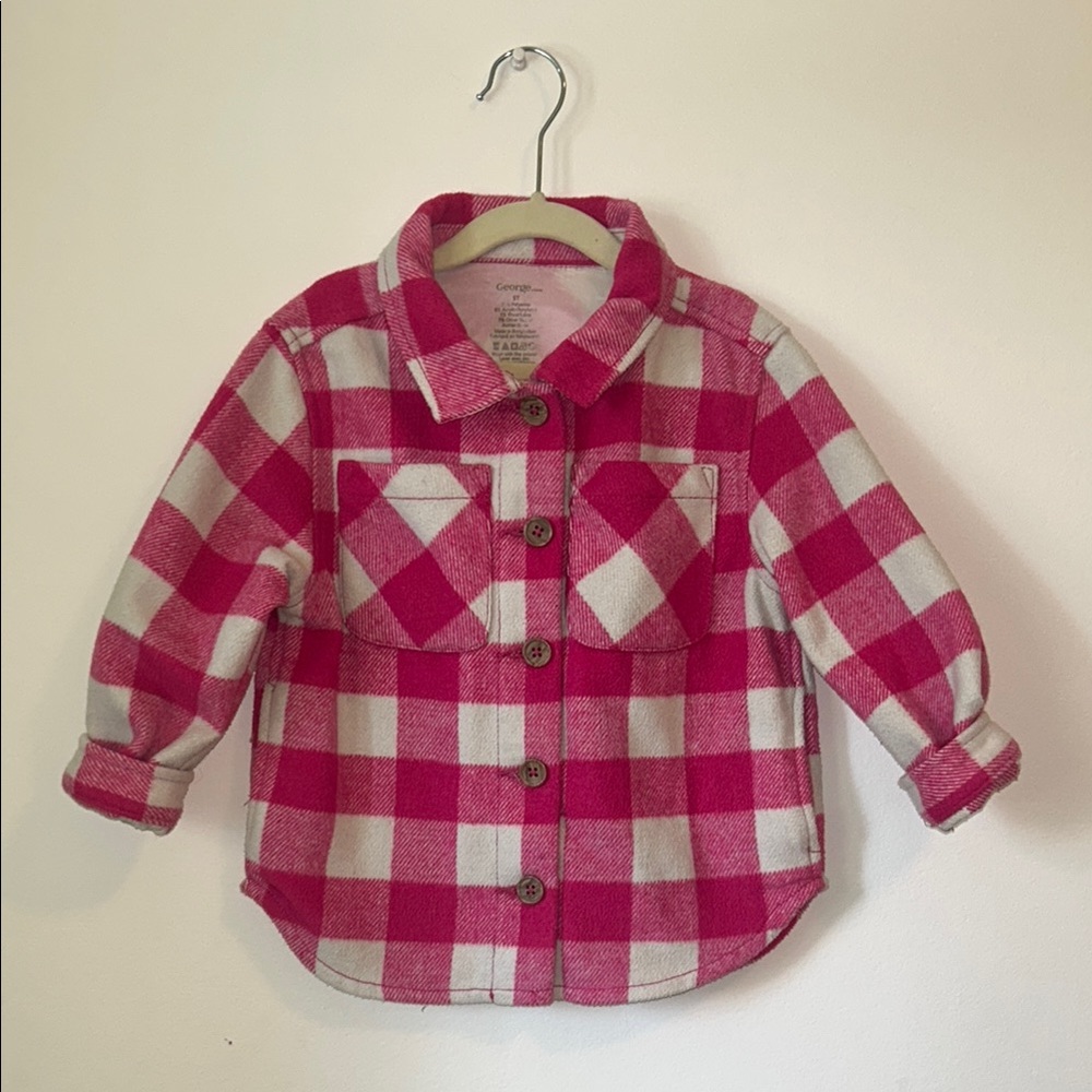 George Pink and White Button Down Shirt
